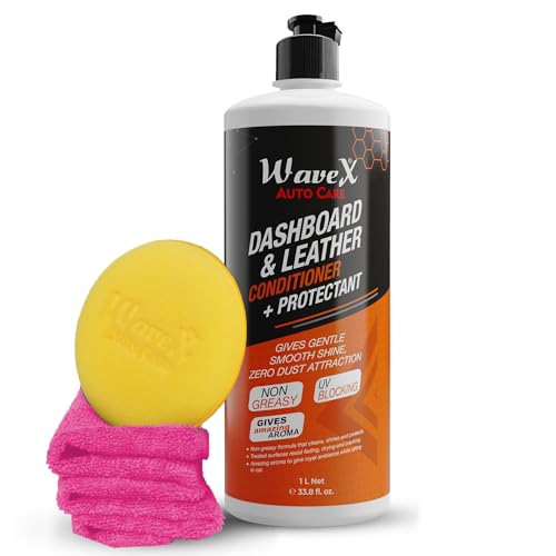 Wavex Dashboard Polish And Leather Conditioner + Protectant (1L) Car Dashboard Polish | Car Polish For Interior Plastic, Leather