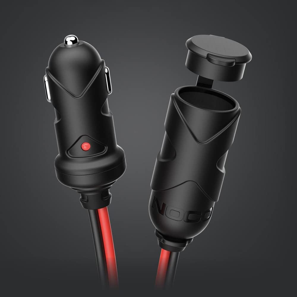 Noco Gc019 15A 14Awg 12V Adapter, Heavy-Duty Cigarette Lighter Plug, And Male To Female Socket With 12-Foot Extension Cord