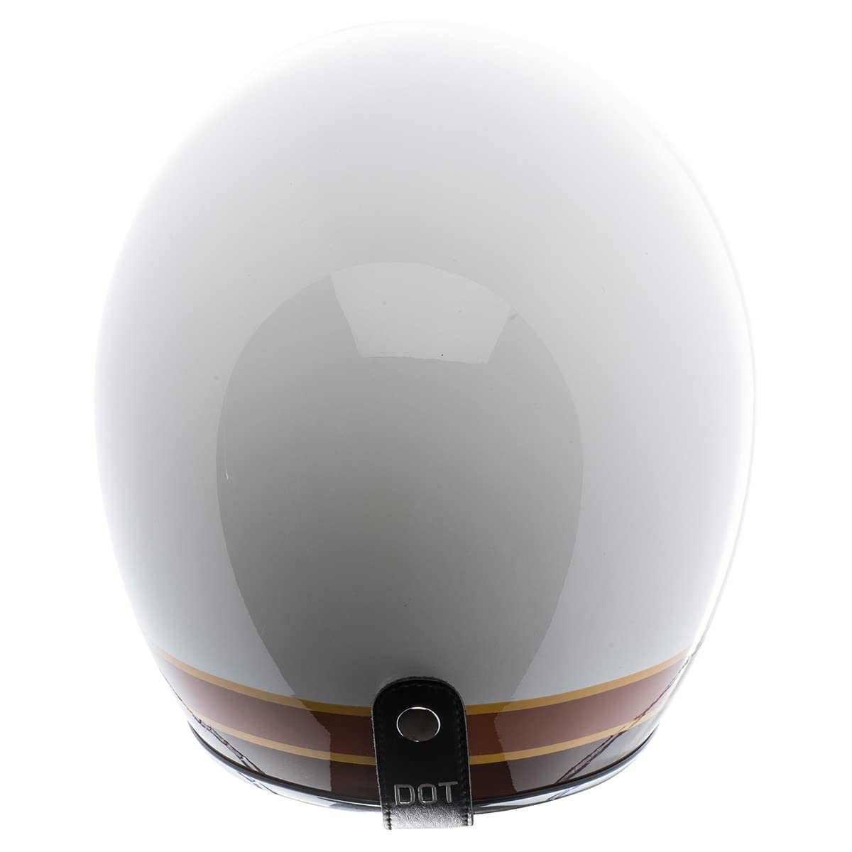 Torc Unisex-Adult Open-Face-Helmet-Style T-50 3/4 Retro Motorcycle Helmet With Graphic Iso Bars (Gloss White,Medium),1 Pack