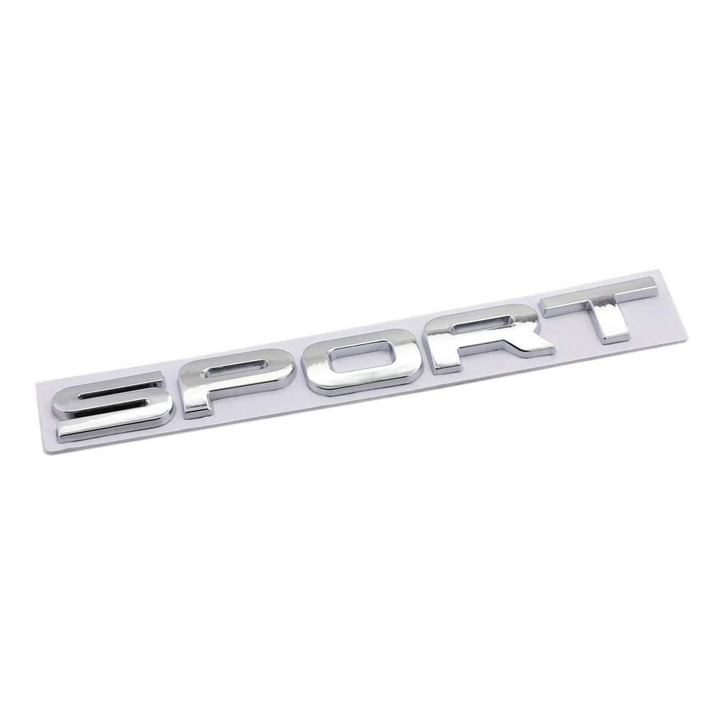 Sport Emblem 3D Metal Badge Car Side Fender Rear Trunk Car Sticker Decal For Dodge Hon Da Ni Ssan Kia R Ange R Over (Sliver)