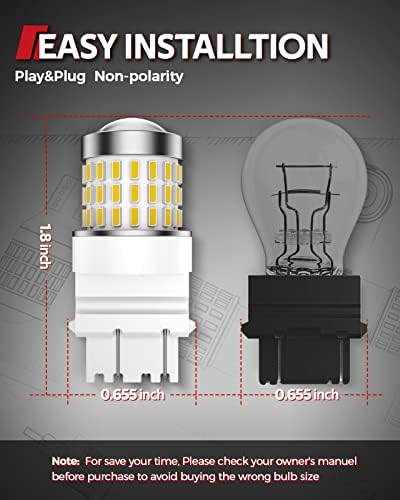 Torchbeam 3157 Led Bulbs For Reverse Lights, Super Bright 3156 4157 3056 3057 4057 3457 Car Led Bulbs, 3000 Lumens 6000K Backup