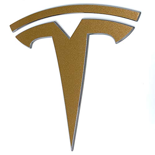 Logo Decal Wrap For Tesla Model Y, 11-Pc Set (Gloss Gold)