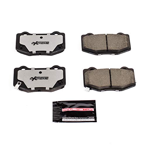 Power Stop Z26-1718 Rear Z26 Extreme Performance Carbon-Ceramic Brake Pads For Cadillac Ats-V | Chevy Camaro Ss | Corvette Sting Ray | Ford Mustang Shelby Gt350