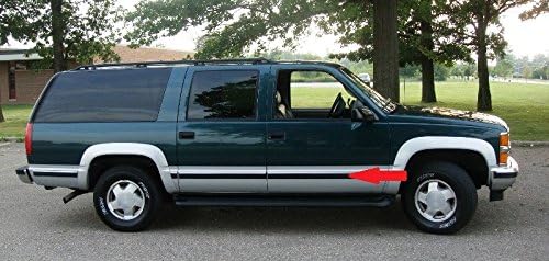 Automotive Authority Chrome Side Body Trim Molding 2.5" for 88-98 Chevy GMC Tahoe Suburban Silverado - Quarter Roll 80" - Black