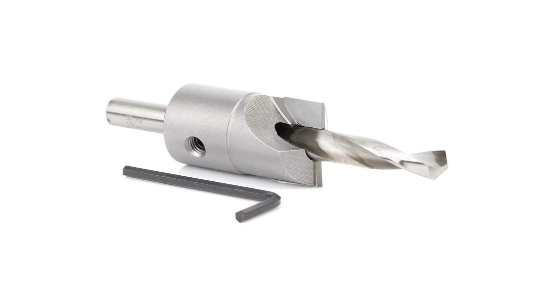 Amana Tool 55142 Carbide Tipped Shankless Counterbore With Slow Spiral #24 Screw 3/4 D X 3/8 Drill D X 3/8 Drill Shk