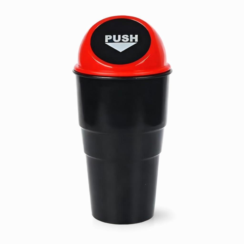 Aksharhomax Portable Mini Car Trash Bin with Lid | Compact Plastic Garbage Container for Vehicle Interior Organization | Multipu