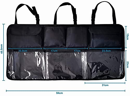 Snuopfy Car Trunk Organizer And Storage, Backseat Hanging Organizer For Suv, Truck, Mpv,Van Collapsible Cargo Storage Bag With 7 Pockets, Car Interior Accessories For Men And Women