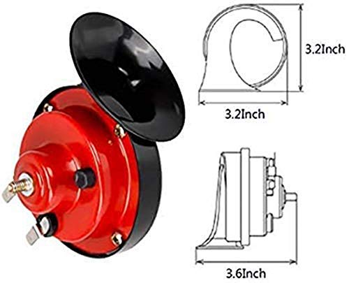 300db Double Horn Pack (12v, Waterproof) - Trucks, Trains, Ships; Motorcycles, Alternate Car Parts (Red)