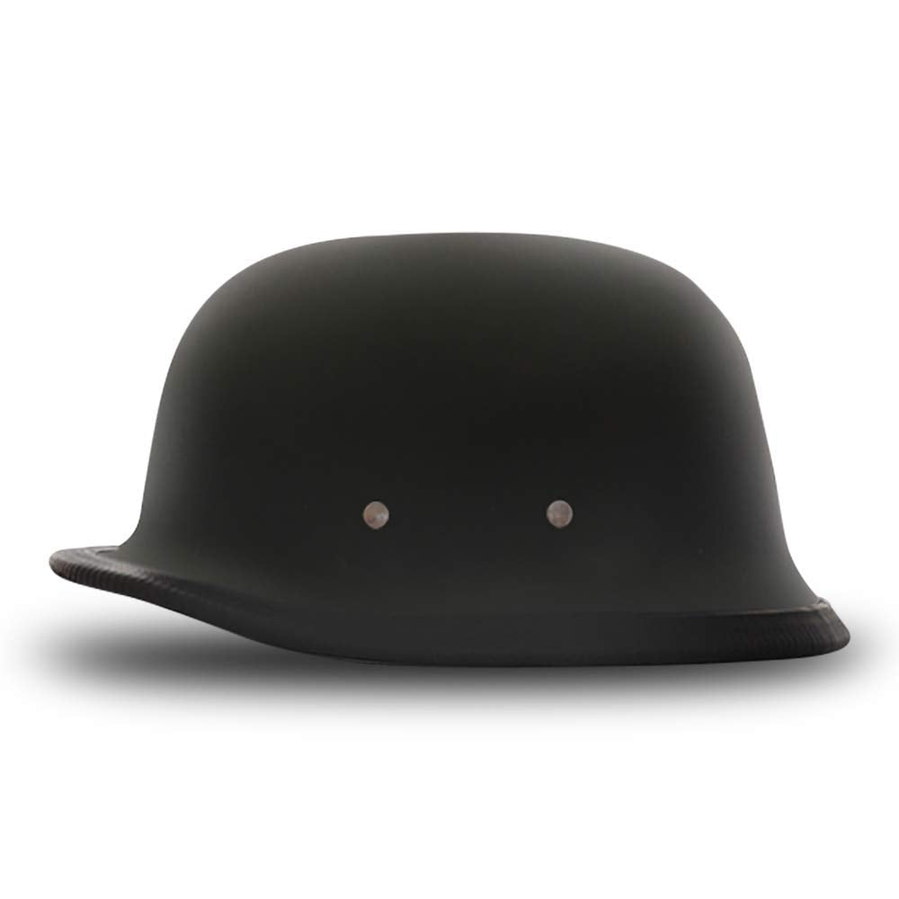 Daytona Helmets German Style Novelty Motorcycle Helmet - Timeless Classic Design, Comfortable Padded Liner, Adjustable Leather C