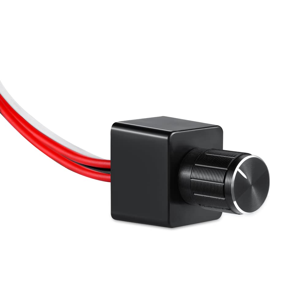 Acegoo DC 12V Light Dimmer, 12 Volt Rotary Dimming Switch for RV Boat Truck LED Lighting, Halogen, Incandescent, Strip Lights, R