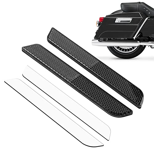 Amazicha Saddlebag Saddle Bag Reflectors Black Latch Cover Side Visibility Compatible For Harley Davidson Touring Road King Street Electra Road Glide 1993-2013 (Left & Right)