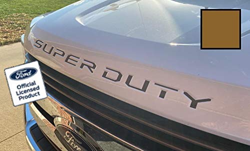 Decal Mods (2017-2022 Hood Grille Decal Sticker Letter Inserts Inlays (Thin) for Ford F250 F350 F450 Super Duty (Dark Bronze Metallic) - CBRNZ
