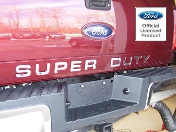 Decal Mods 2008-2016 Tailgate Letters Inserts Inlays Decals Stickers for Ford Super Duty F250 F350 F450 (2008-2016) (Thin Decals) Chrome - CCHR