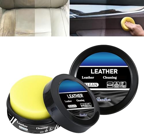 Jicoot Leather Care Cleaning Paste & Conditioner Kit, Automotive Interior Leather Cleaning Cream, Multifunctional Leather Cleani