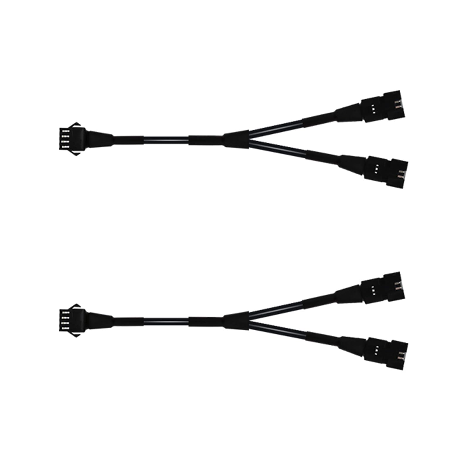 Kingshowstar 2Pcs 1 Female To 2 Male Splitter Y Cable For Use With 5050 Led Smd Rgb Neon Accent Kits For Led Motorcycle Atv Car 