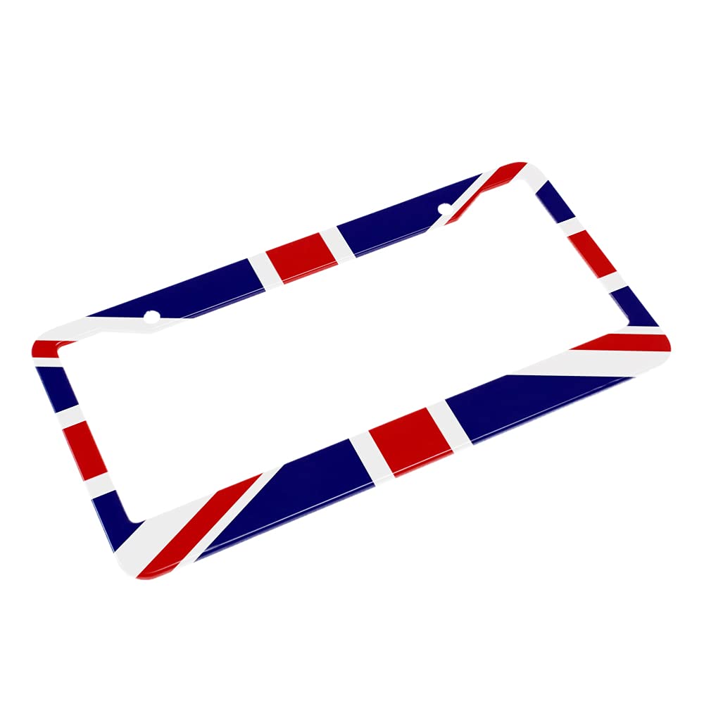 Beabes The Union Jack British Flag License Plate Frame United Kingdom Flag Novelty License Plate Frame License Plate Car Tag Hol