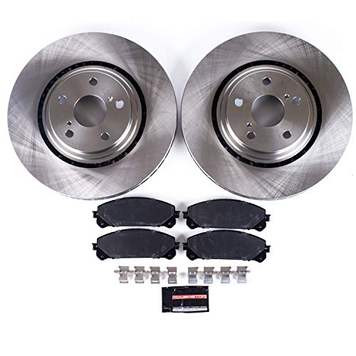 Powerstop Brake Kit For Lexus Nx200T Nx300 Nx300H Rx350 Rx450H Toyota Highlander Sienna - Autospecialty Front Replacement Brake Kit-Oe Brake Rotors & Ceramic Brake Pads, Koe4713