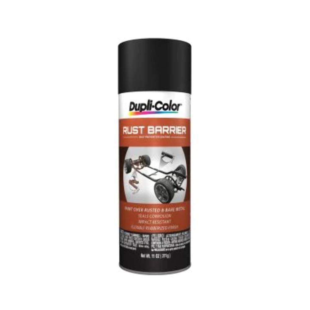 Dupli-Color Erba10000 Professional Rust Barrier Rust Preventive Coating – Flat Black Spray Paint - 11 Oz. Aerosol Can