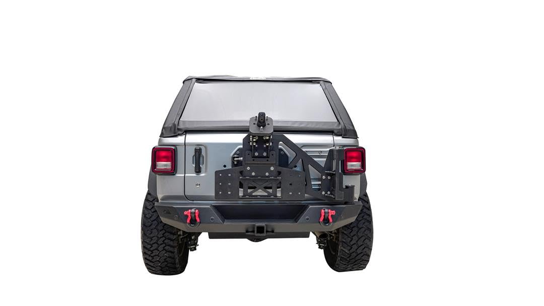 Paramount Automotive Gen 3 Tire Carrier for 18-21 Wrangler JL, Black Steel, Model 81-21501