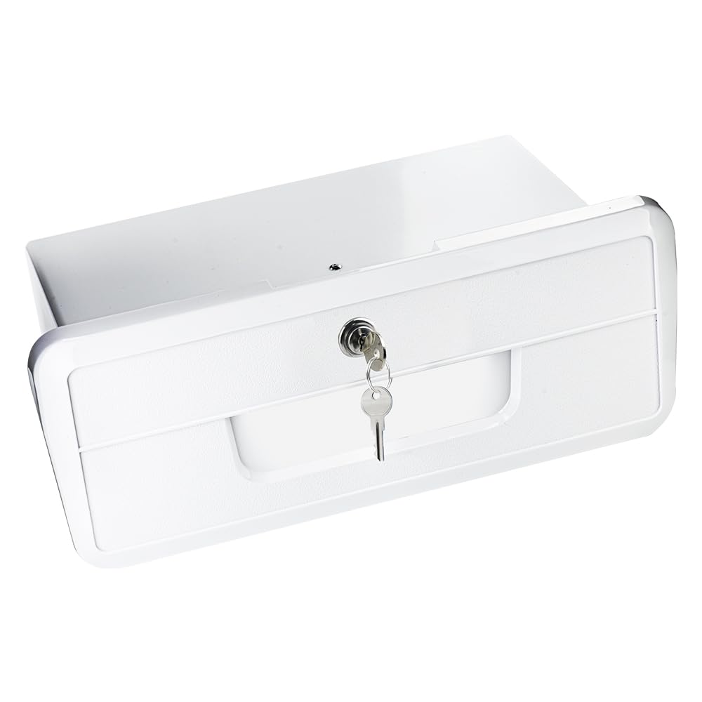 Pactrade Marine Boat Pontoon Yacht Storage Compartment Durable Standard Lightweight Lockable Abs Locking Plastic Glove Box White