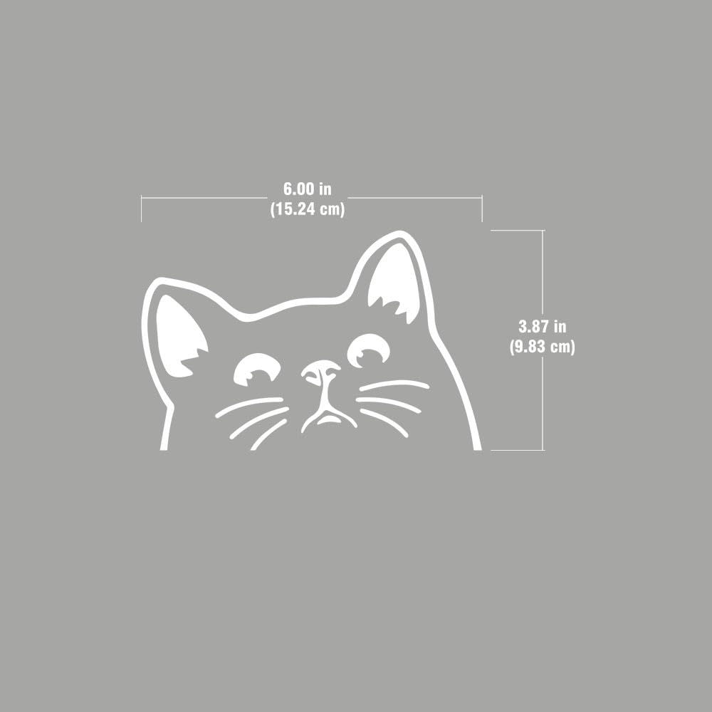 Wirester 6 Inch Clear Vinyl Decal Sticker Decoration For Car Window (Or Any Flat Surface) - Black Bombay Kitten Cat