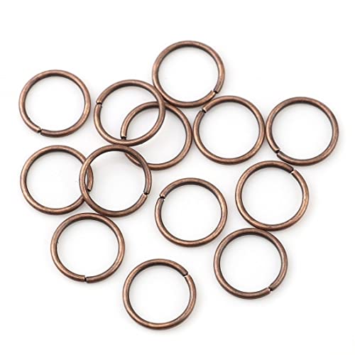 Hdsupplies 200 Pieces - 10Mm Jump Rings Antique Copper - 18 Gauge (1Mm Thickness)