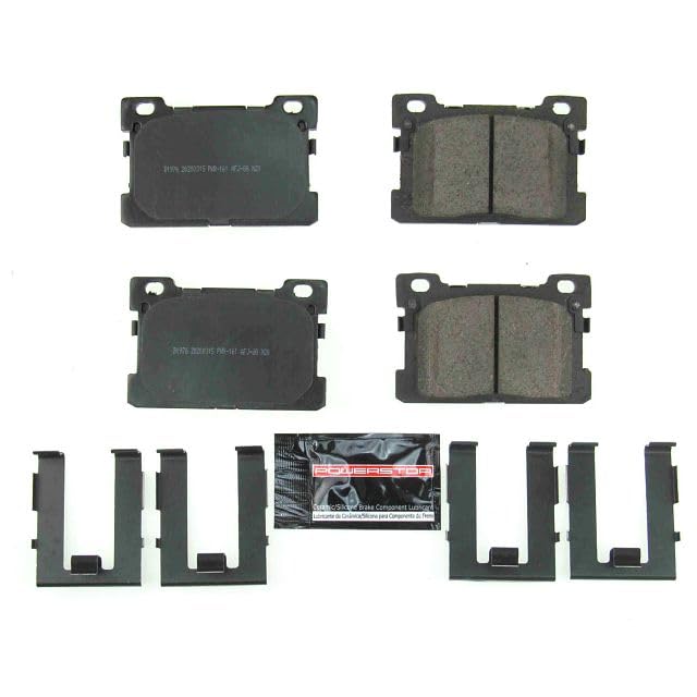 Power Stop Z23-1976 Rear Z23 Evolution Sport Carbon Fiber Infused Ceramic Brake Pads with Hardware For Genesis G90 2017-2019 [Mo