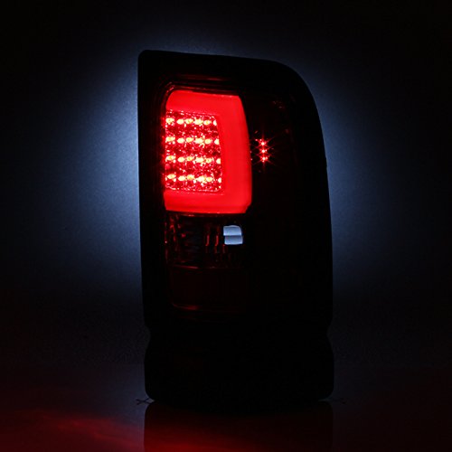 Akkon - For 94-01 Dodge Ram Br Be Red Clear Lens C-Shape Led Tube Tail Brake Light Assembly