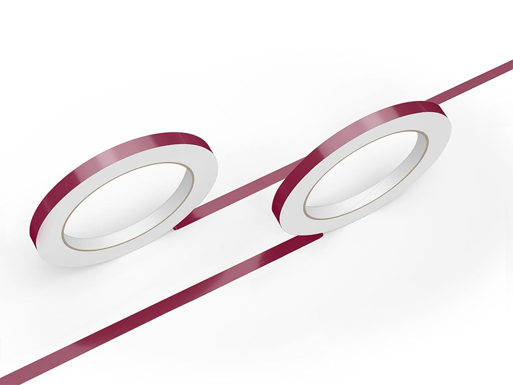 3M 50 Burgundy Gloss Vinyl Pinstriping Tape - Vinyl Striping Lines Stickers, Striping (3/4In X 150Ft Roll)