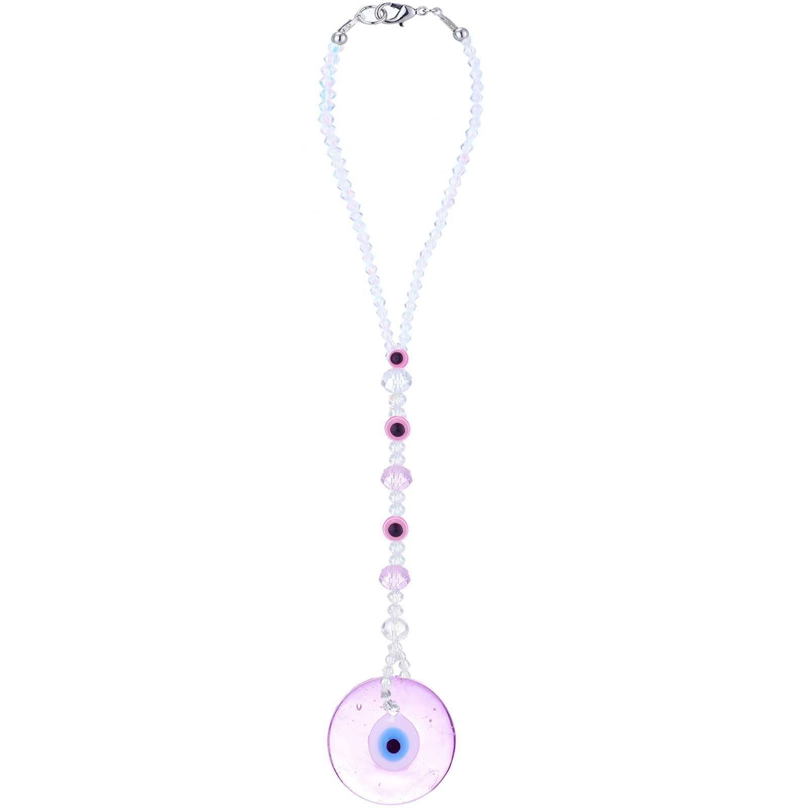 Evil Eye Car Hanging Ornament Evil Blue Eye Charms for Rear View Mirror Beaded Decor Car Accessories Pendent for Window Door Fra