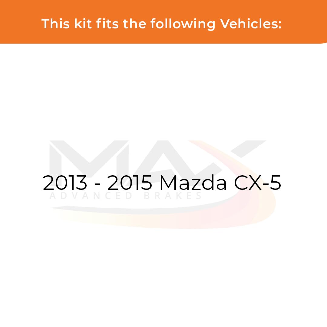 Max Advanced Brakes Front & Rear Brake Kit For 2013 2014 2015 Mazda Cx-5 Replacement Cross Drilled Disc Brake Rotors And Ceramic Brake Pads