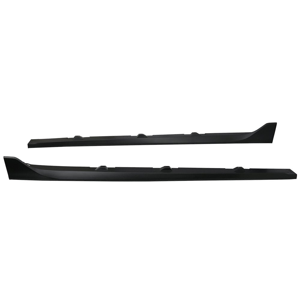 IKON MOTORSPORTS, Side Skirts Compatible With 2016-2021 Honda Civic Sedan, Type-R Style Unpainted Black Poly-propylene PP Sport 