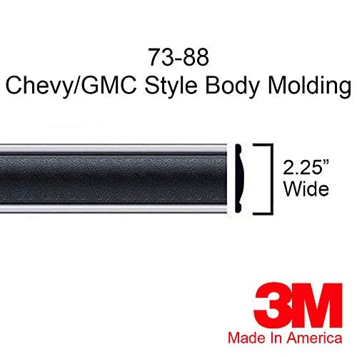 Automotive Authority 1973-1987 Chevy Gmc Black Side Body Trim Molding C10, C20, C30, K10, K20, K30, V10, Suburban, Custom Deluxe