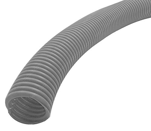 Electriduct Split Wire Loom Tubing Polyethylene Corrugated Flexible Conduit - 2'' Nominal Size - 25 Feet - Gray