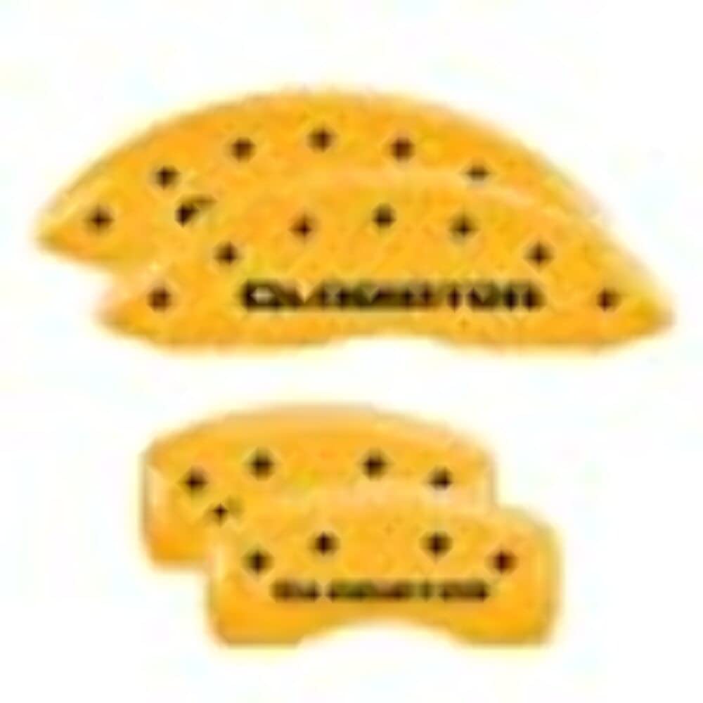 Mgp Caliper Covers 42021Sgldyl Gladiator Yellow Powder Coat Finish, Black Characters, Set Of 4