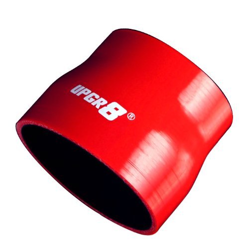 Upgr8 Universal 4-Ply High Performance Straight Reducer Coupler Silicone Hose (3.0(76Mm) To 3.5(89Mm), Red)