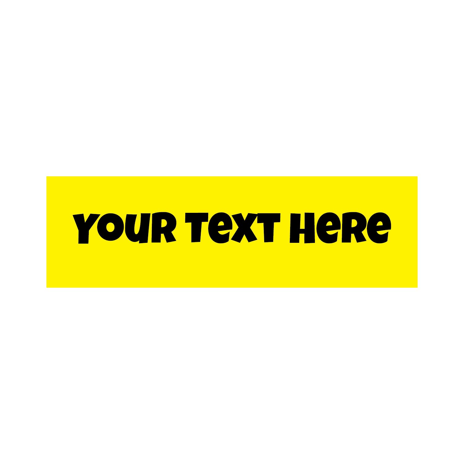 Custom Bumper Sticker Wyco Products Customizable Bumper Sticker (3.5 ''X11.25 '', Yellow)