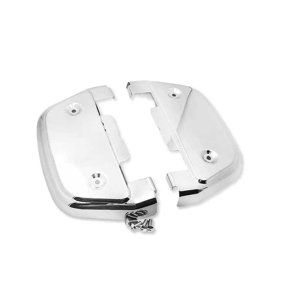 HTTMT MT216-115- Chrome Passenger Footboard Covers Compatible with Harley Street Bob FXDB/Road Glide FLTRX/Tour Glide Classic FL