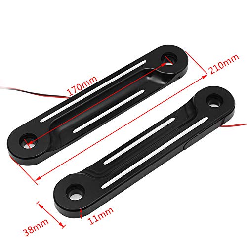 Hiyoyo Black Led Flush Fork Turn Signals Brackets For Harley Touring Electra Glide Street Glide 1998-2023