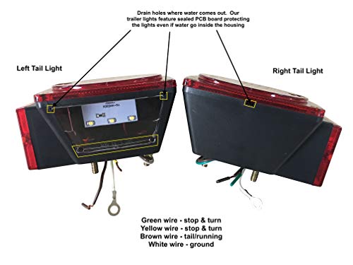 Maxxhaul 70460 12V Led Trailer Tail Lights (Turn/Stop/Signal-Left/Right-Dot Compliant)