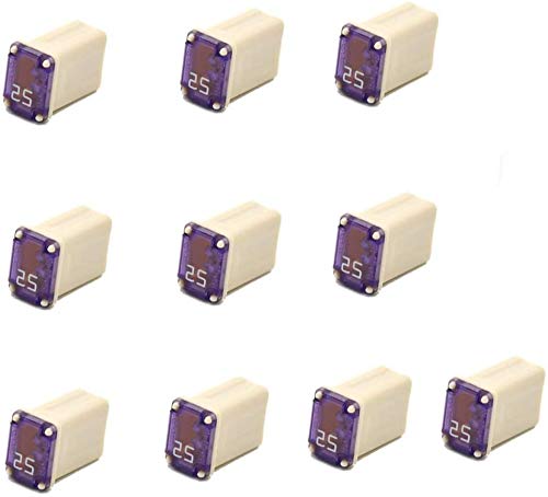 10 Pack Micro Cartridge Fuses 25 Amp Micro Fuse Fmm Mcase Micro Female Fuses