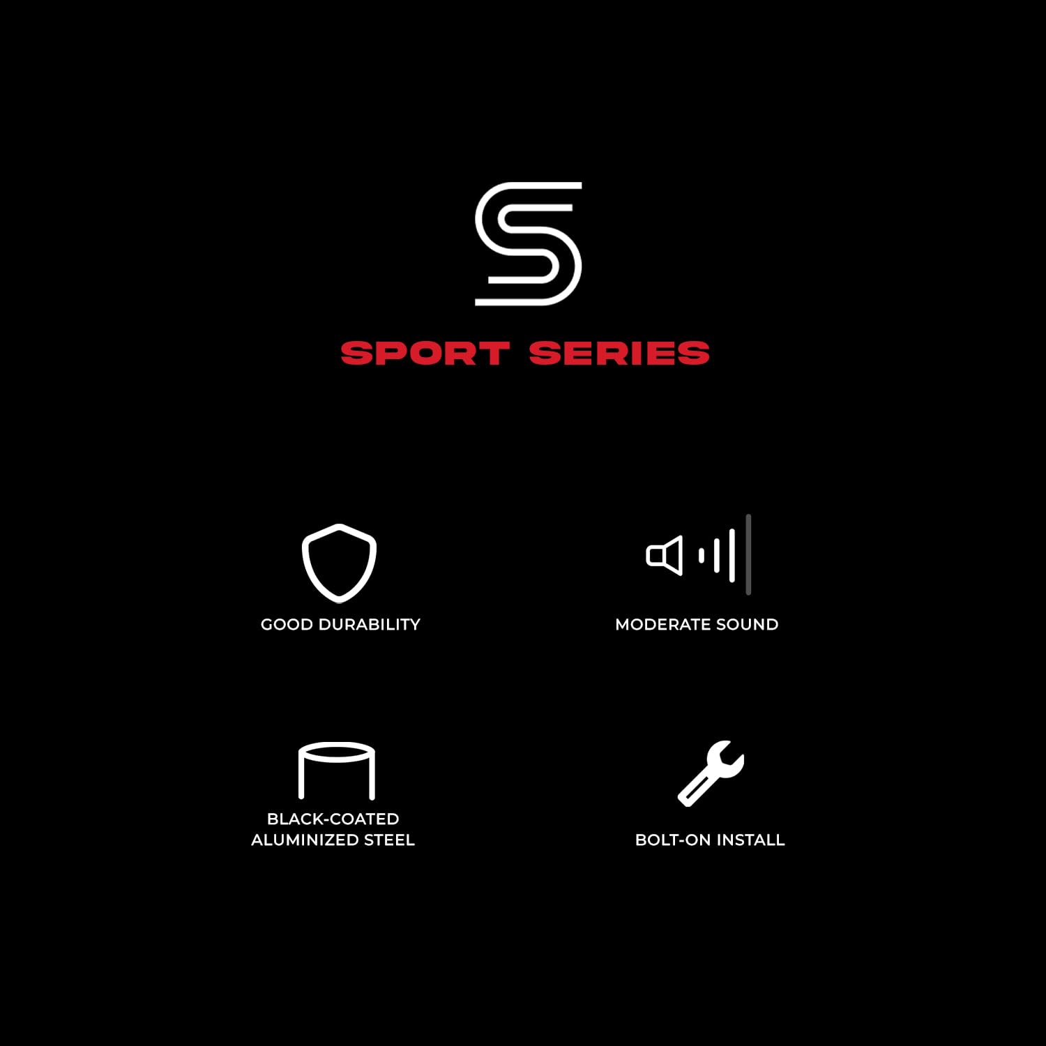 Mbrp At-6010Sp Straight Core Universal Slip On Muffler Exhaust, Moderate Sound, Made Of Black Coated Aluminized Steel