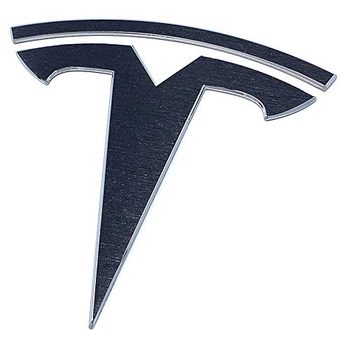 Logo Decal Wrap For Tesla Model Y, 11-Pc Set (Brushed Black)