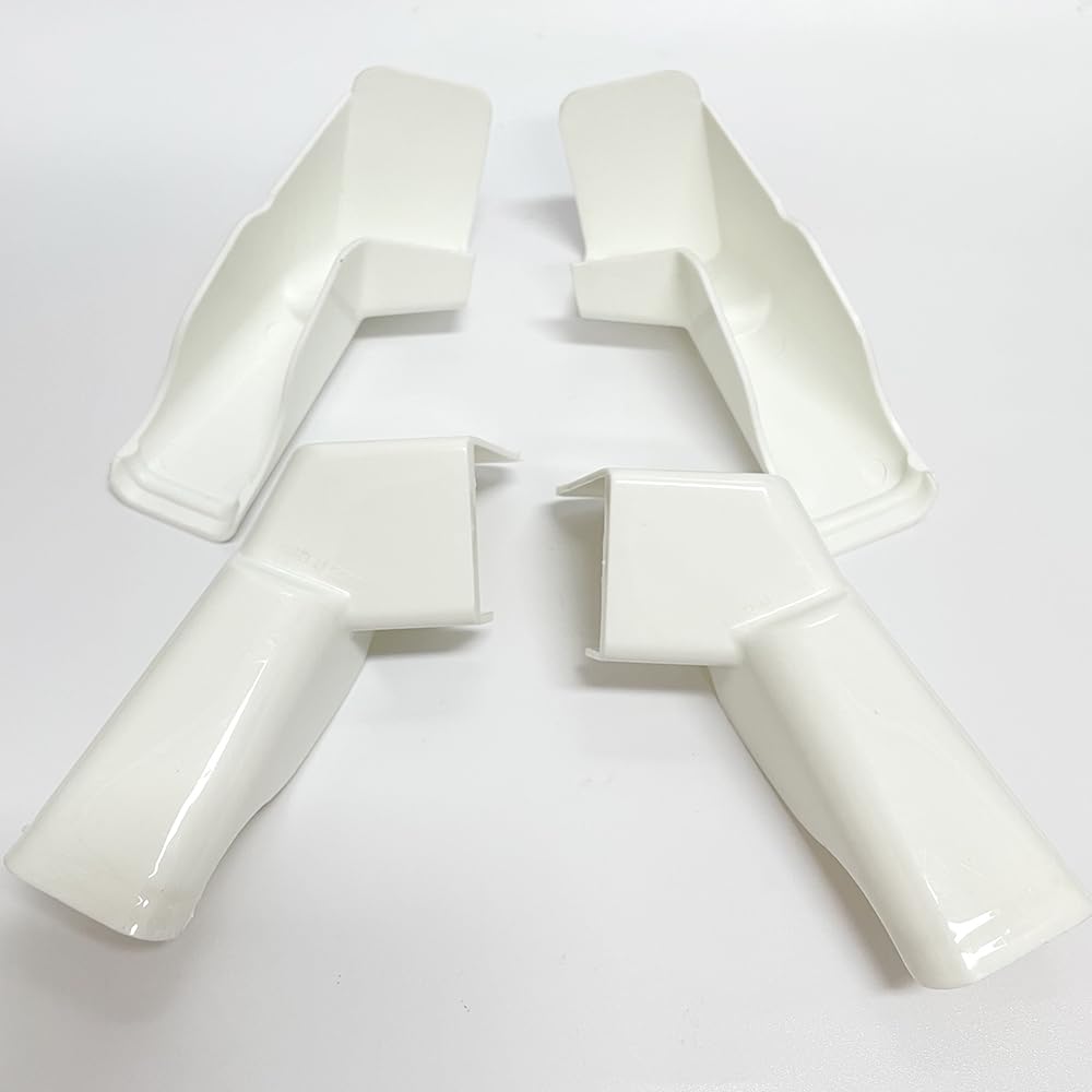 Fcouiid Rv Rain Gutter Spouts With Extensions - Roof Rail Gutter Drain Protect Accessories For Van, Travel Trailer, 2 Left & 2 R