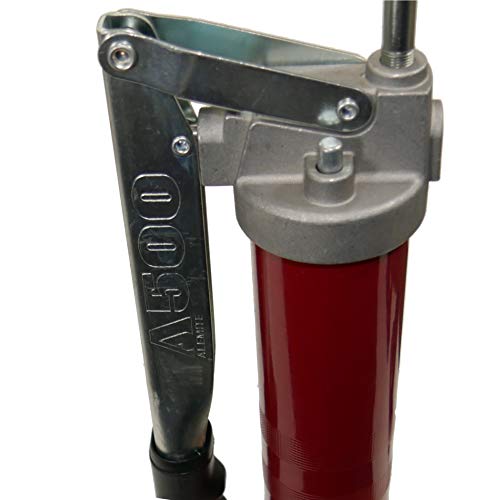 Alemite 500 Grease Gun - 10,000 psi, 1 oz/21 Strokes, 16 oz Bulk/14 oz Cartridge, Factory Color, One Size
