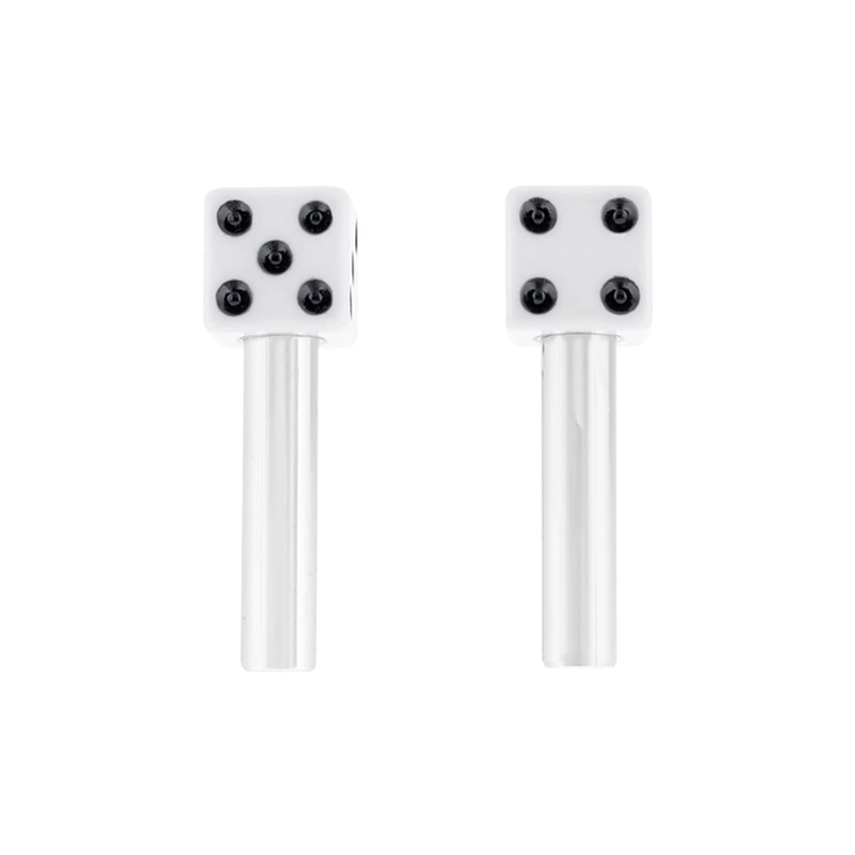 United Pacific 70041 High Impact Plastic Construction Dice Door Lock Knobs For Classic & Vintage Cars/Trucks, 10-32 Thread - Whi