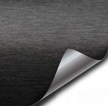 Vvivid Black Brushed Steel 5 Feet X 1 Foot Vinyl Wrap Roll With Air Release Technology