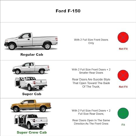 Window Visors Rain Guards For Ford F-150 2004-2008,2006-2008 Lincoln Mark Lt Supercrew Tape-On Window Wind Deflectors Vent Shade