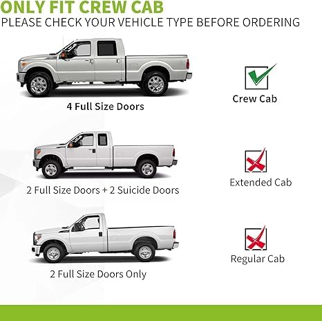Autosaver88 Running Boards Compatible With 1999-2016 Ford F-250 F-350 Crew Cab, 6 Inches Side Steps Nerf Bars
