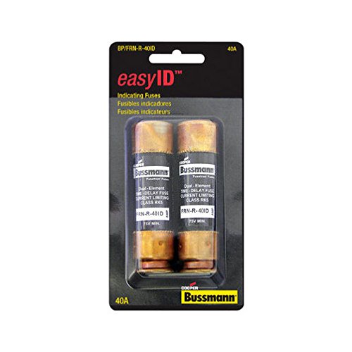 Bussman BP/FRN-R-40ID 40 Amp EasyID Heavy-Duty Time Delay Fuse 2 Count